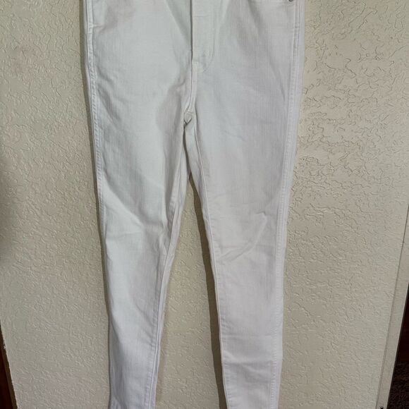 Madewell White 10" High Rise‎ Skinny Stretchy Jeans Size 27 - Picture 4 of 11
